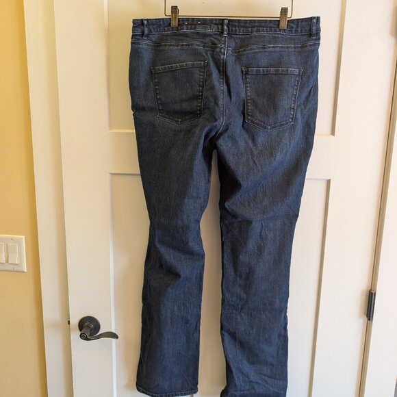 Coldwater Creek, natural fit, mini bootcut, dark denim, 18 tall long - Picture 2 of 7